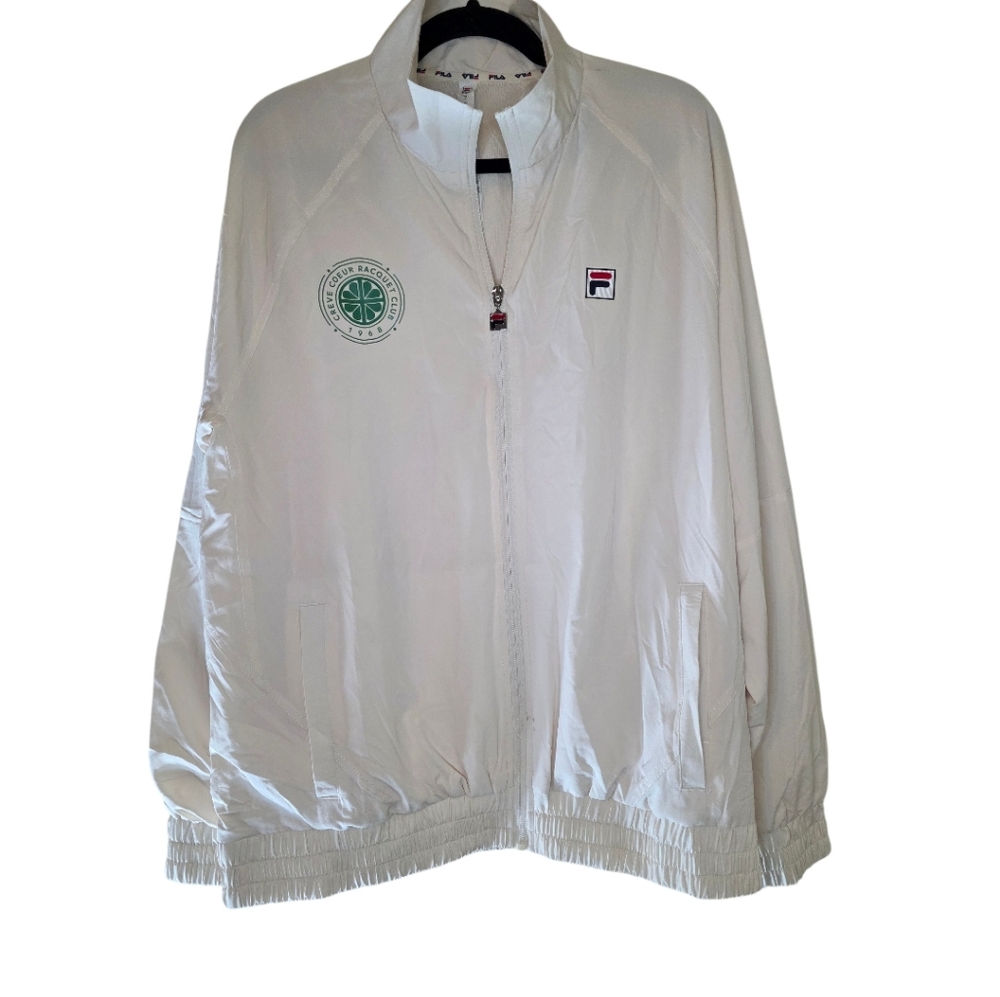 FILA Tennis Windbreaker Jacket COEUR RACQUET CLUB -‎ Size Large